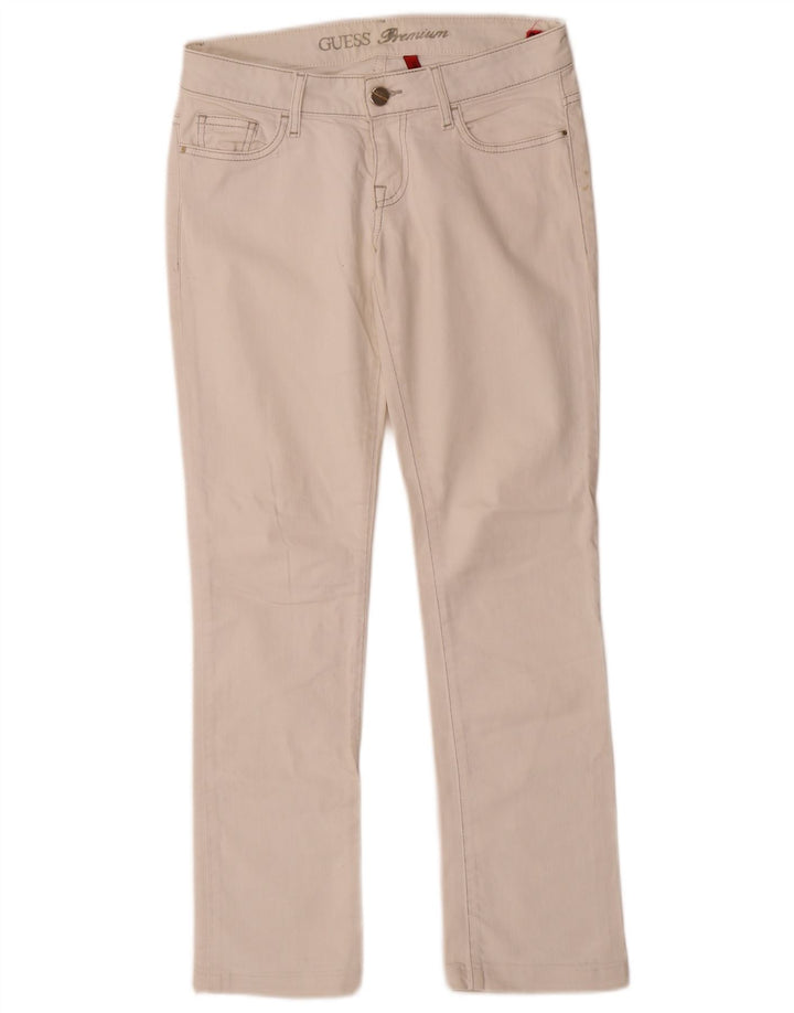 Guess Womens Stretch Slim Jeans W27 L28 White Cotton