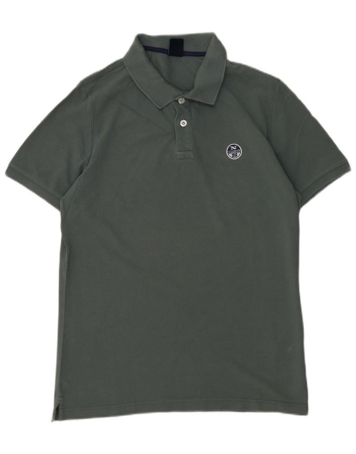 North Sails Mens Polo Shirt Large Green Cotton