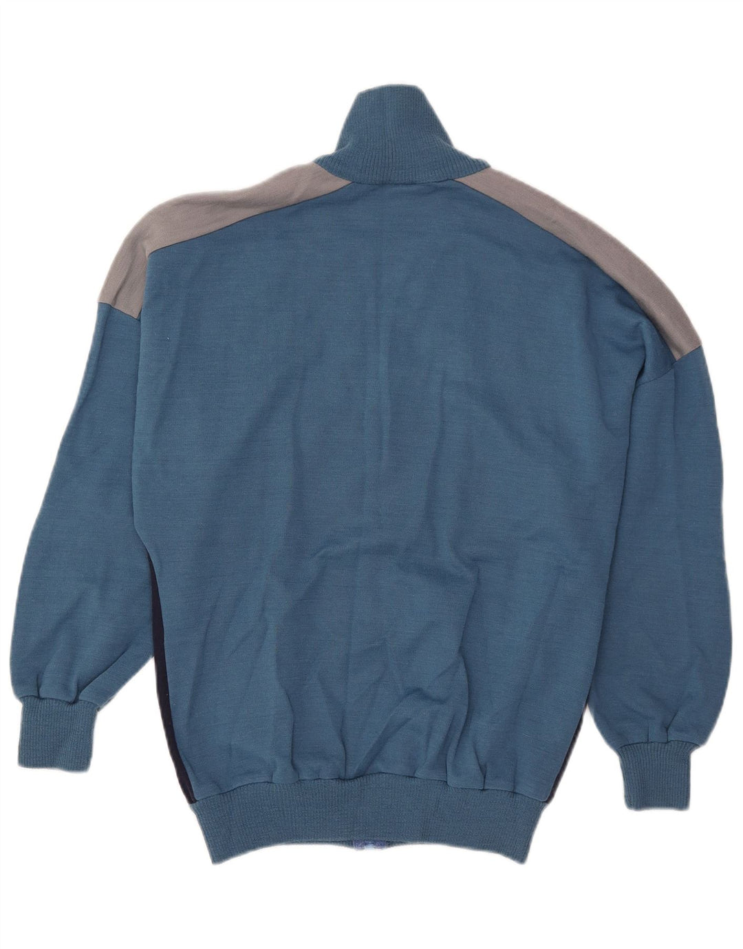 Vintage Mens Tracksuit Top Jacket UK 42 Large Blue Colourblock