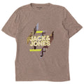 Jack & Jones Mens Graphic T-Shirt Top Medium Grey Cotton