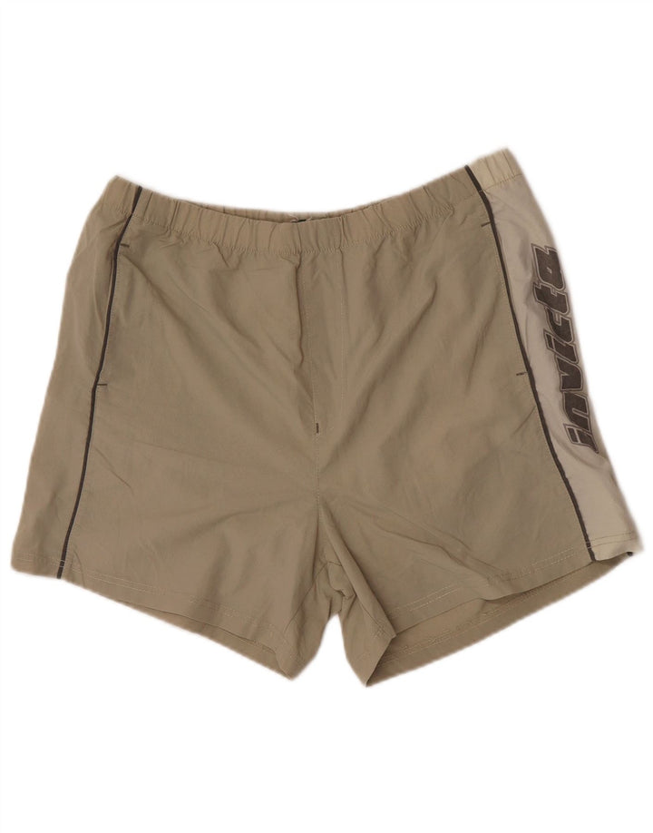 Invicta Mens Graphic Swimming Shorts Large Beige Colourblock Polyamide