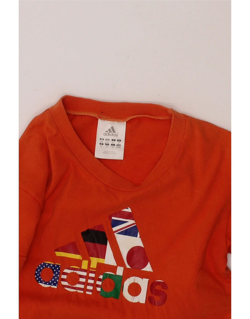 ADIDAS Baby Boys Graphic T-Shirt Top 18-24 Months Orange Cotton Vintage Adidas and Second-Hand Adidas from Messina Hembry 