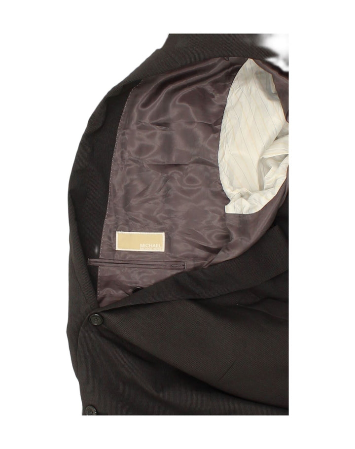 MICHAEL KORS Mens 2 Button Blazer Jacket UK 42 XL Brown Wool | Vintage Michael Kors | Thrift | Second-Hand Michael Kors | Used Clothing | Messina Hembry 