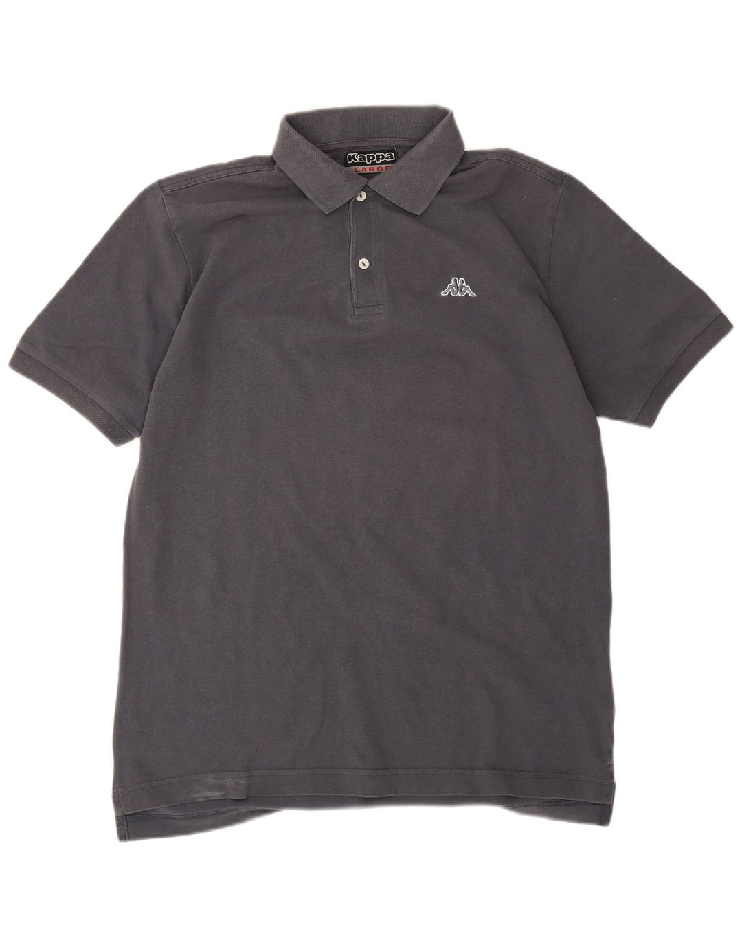 Kappa Mens Polo Shirt Large Grey Cotton
