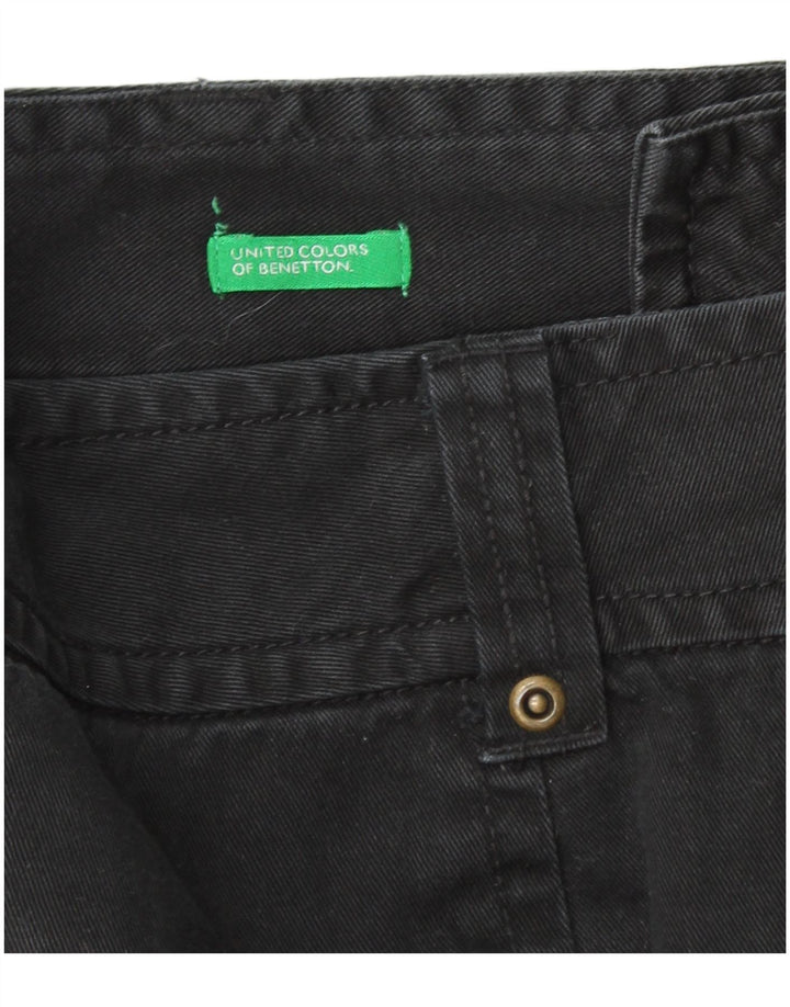 BENETTON Womens Mini Denim Skirt W28 Medium Black
