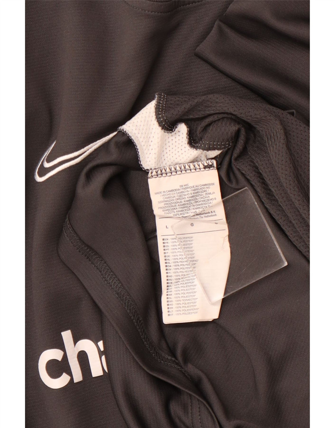 NIKE Mens Graphic T-Shirt Top Large Grey Colourblock Polyester