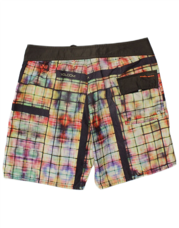 Volcom Mens Swimming Shorts Medium Multicoloured Check Polyester