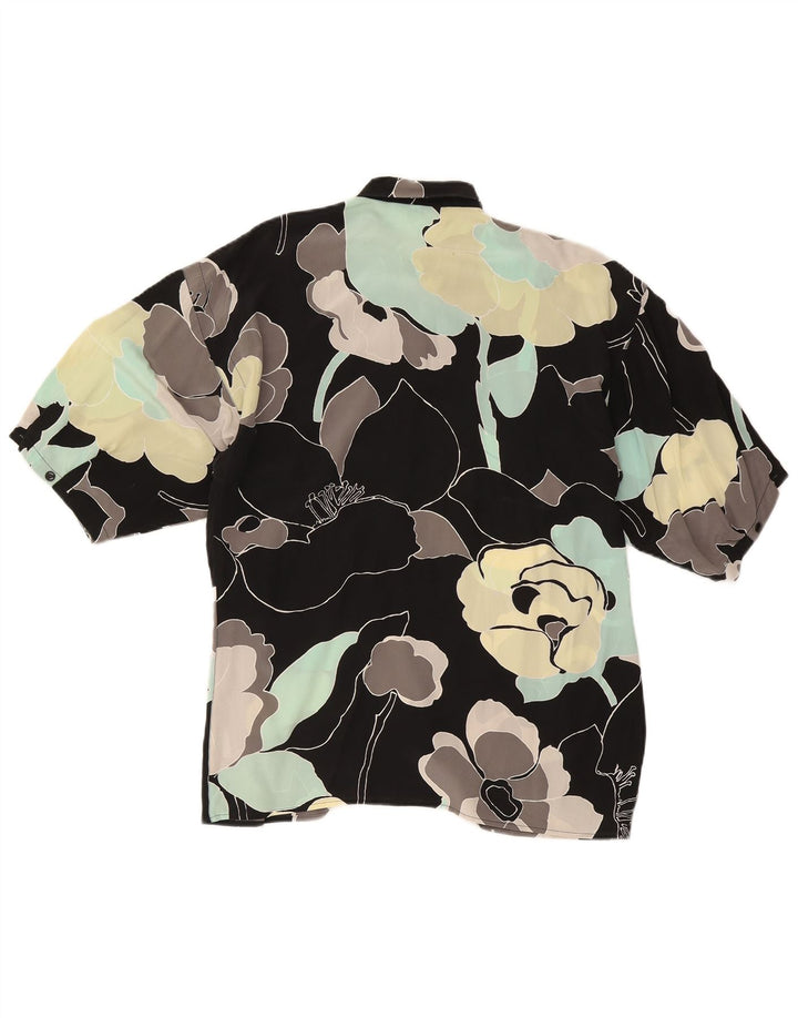 Gianni Versace Womens Shirt IT 44 Medium Black Floral