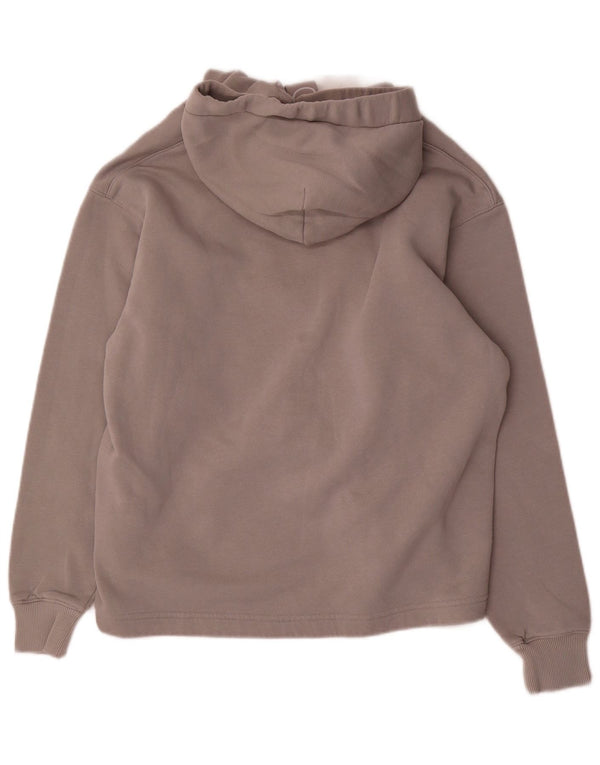 Calvin Klein Jeans Womens Graphic Oversized Hoodie Jumper UK 10 Small Grey