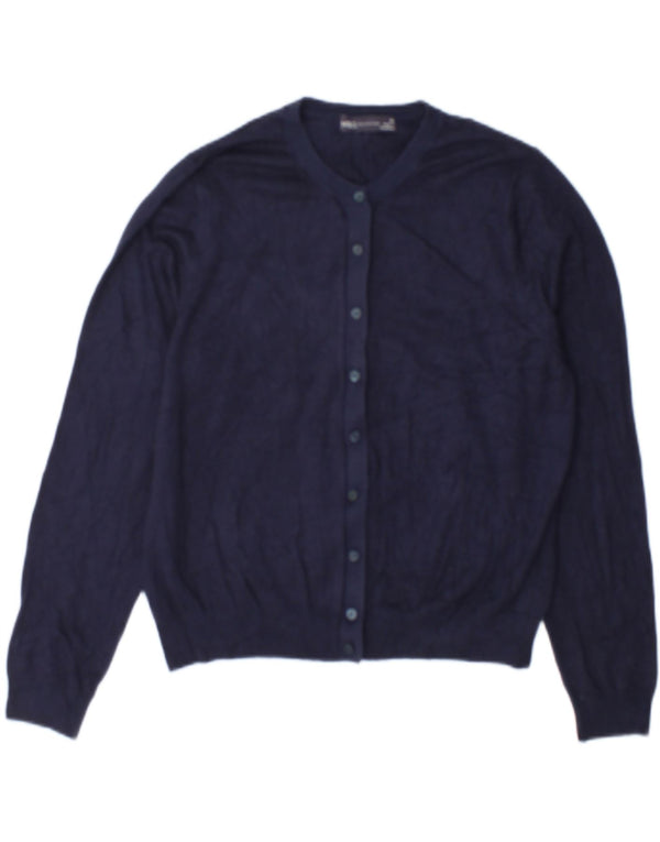 Marks & Spencer Womens Cardigan Sweater UK 20 2XL Navy Blue Viscose