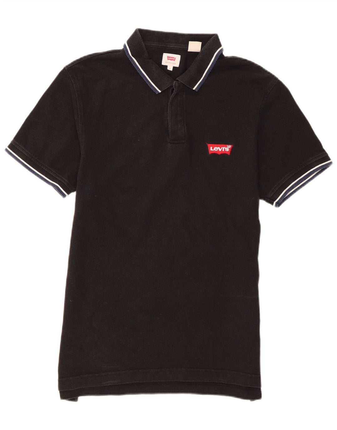 Levi's Mens Polo Shirt Small Black Cotton