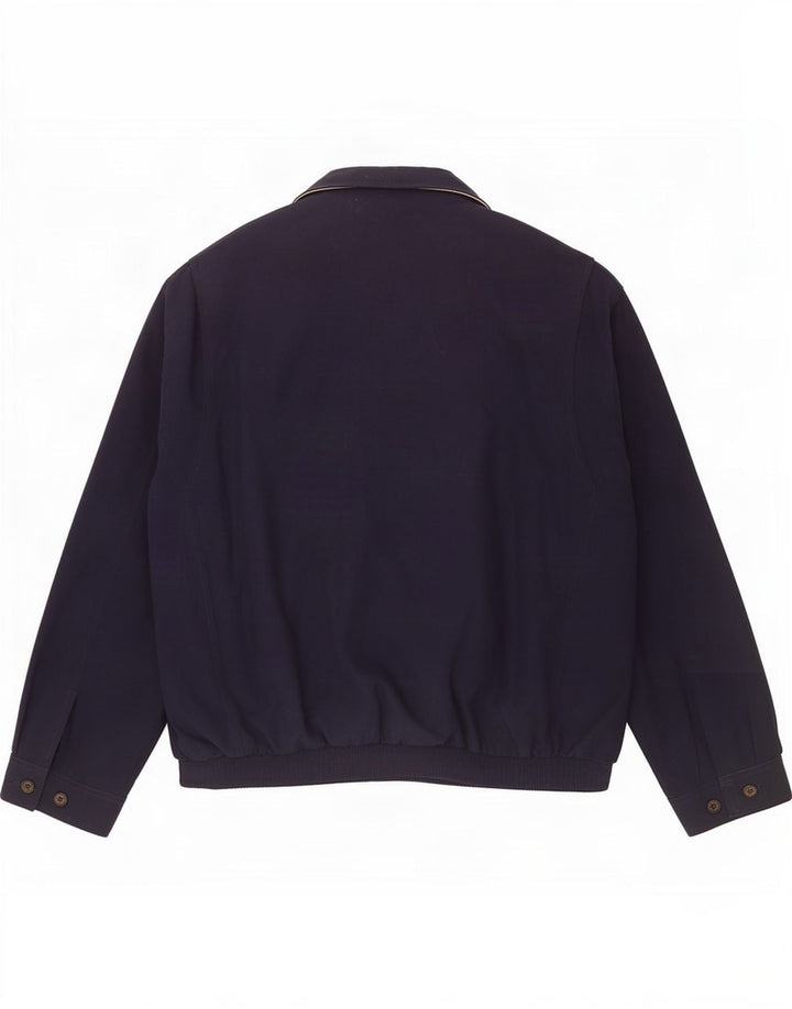 Polo Ralph Lauren Mens Bomber Jacket UK 40 Large Navy Blue Polyester