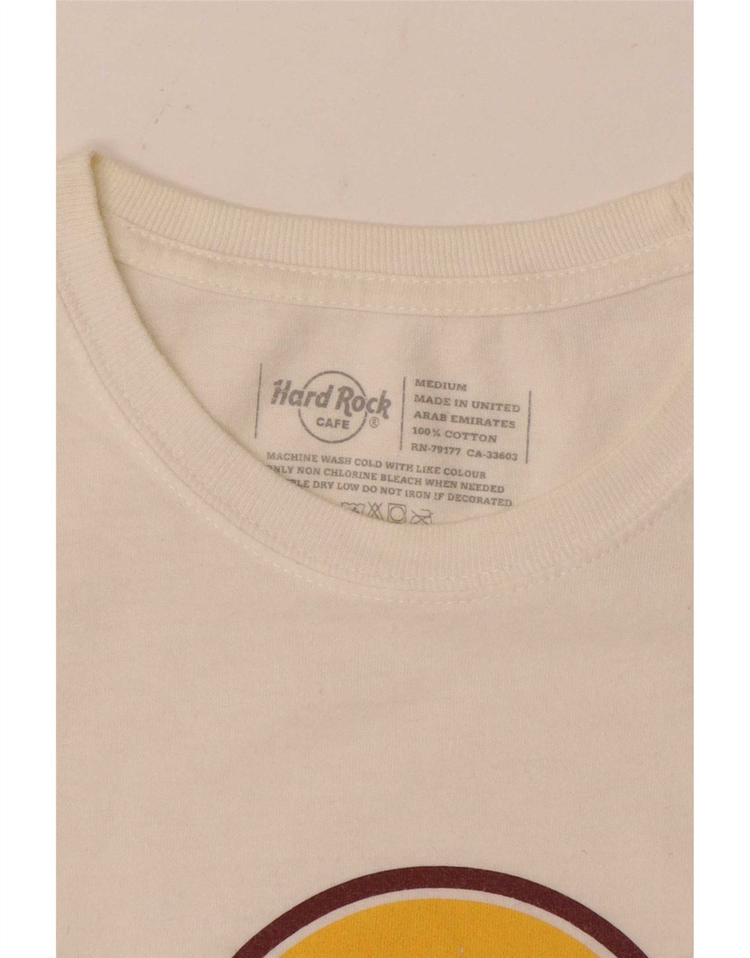 Hard Rock Cafe Mens Dublin Graphic T-Shirt Top Medium White Cotton