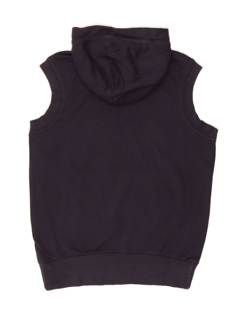 PUMA Mens Graphic Sleeveless Hoodie Jumper Small Navy Blue Cotton Vintage Puma and Second-Hand Puma from Messina Hembry 