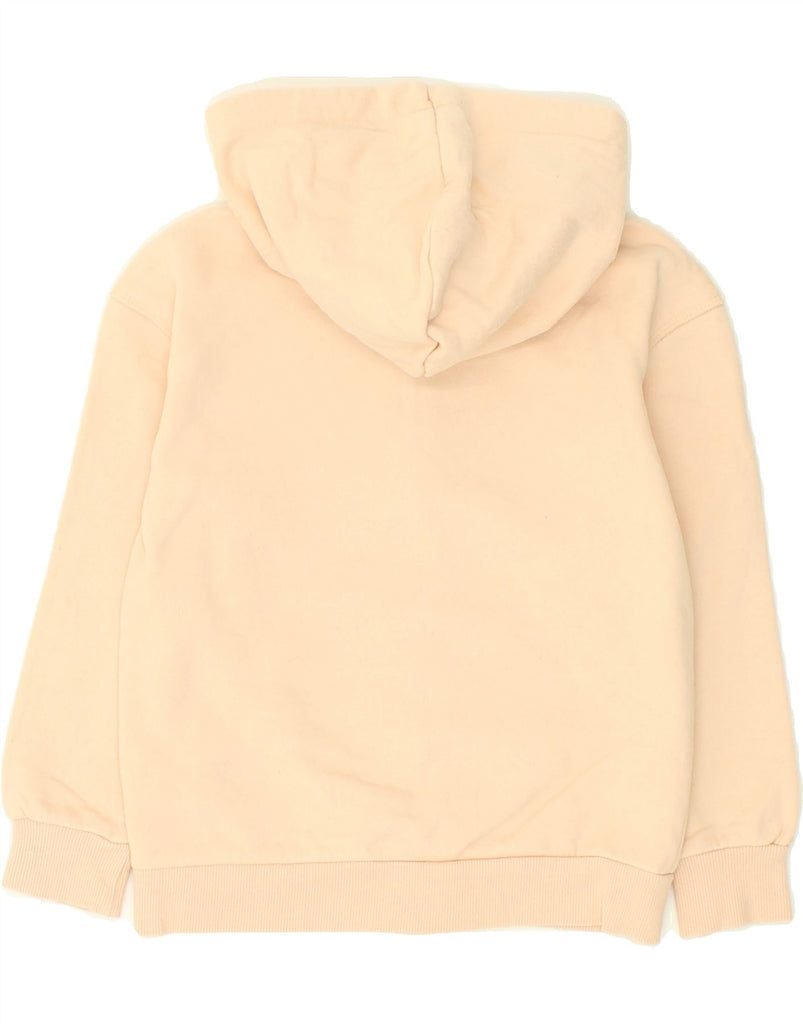 DIADORA Girls Graphic Zip Hoodie Sweater 8-9 Years Small Beige Cotton | Vintage Diadora | Thrift | Second-Hand Diadora | Used Clothing | Messina Hembry 