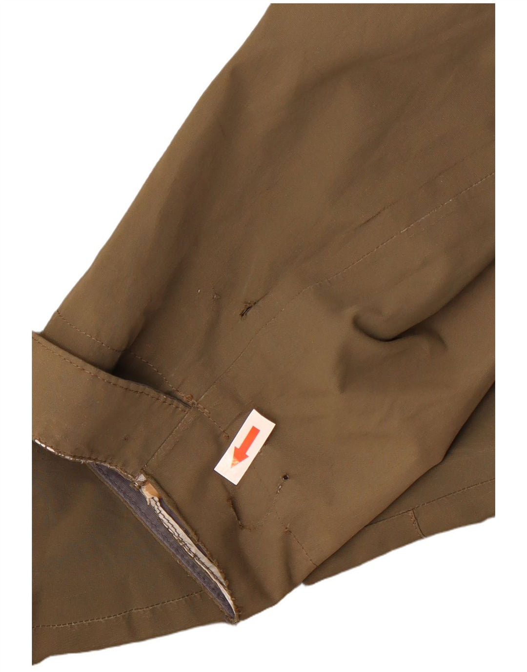 The North Face Mens Hooded Rain Jacket UK 38 Medium Khaki Polyester