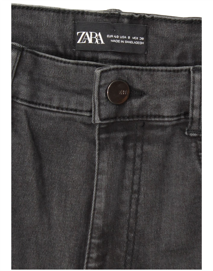 Zara Womens Distressed Skinny Jeans EU 40 Medium W30 L28 Grey