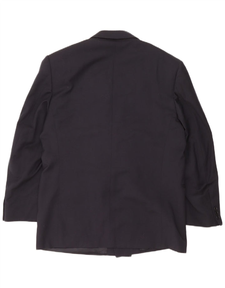 Cerruti 1881 Mens Double Breasted Blazer Jacket Medium Navy Blue Wool