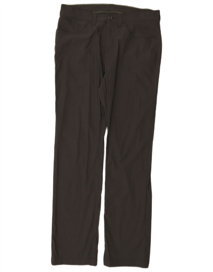 Eddie Bauer Mens Straight Casual Trousers W33 L32 Grey Nylon