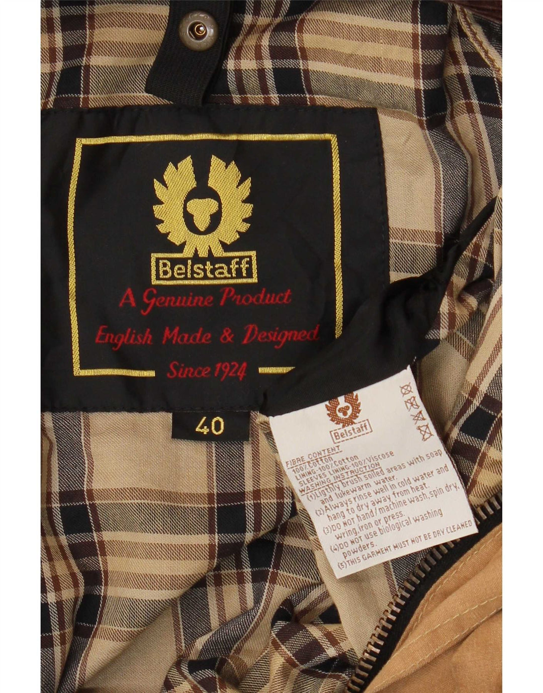 Belstaff Mens Waxed Cotton Jacket UK 40 Large Brown