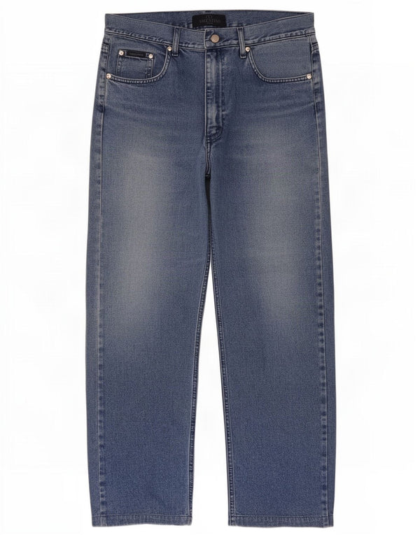 Valentino Mens Straight Jeans W34 L29 Blue