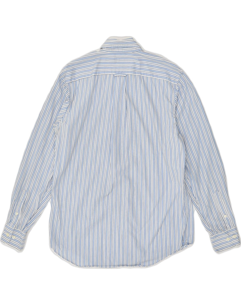 NAUTICA Mens Wrinkle Resistant Shirt Medium Blue Striped Cotton | Vintage Nautica | Thrift | Second-Hand Nautica | Used Clothing | Messina Hembry 