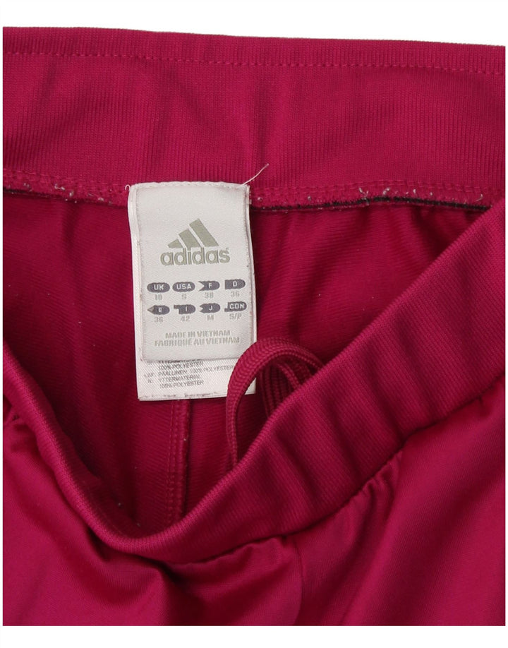Adidas Womens Tracksuit Trousers UK 10 Small Purple Polyester