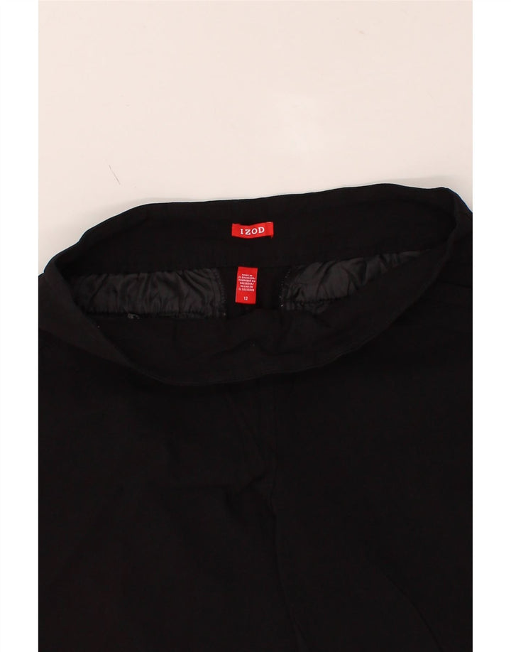 IZOD Womens Casual Shorts US 12 Large W30  Black Rayon Vintage Izod and Second-Hand Izod from Messina Hembry 