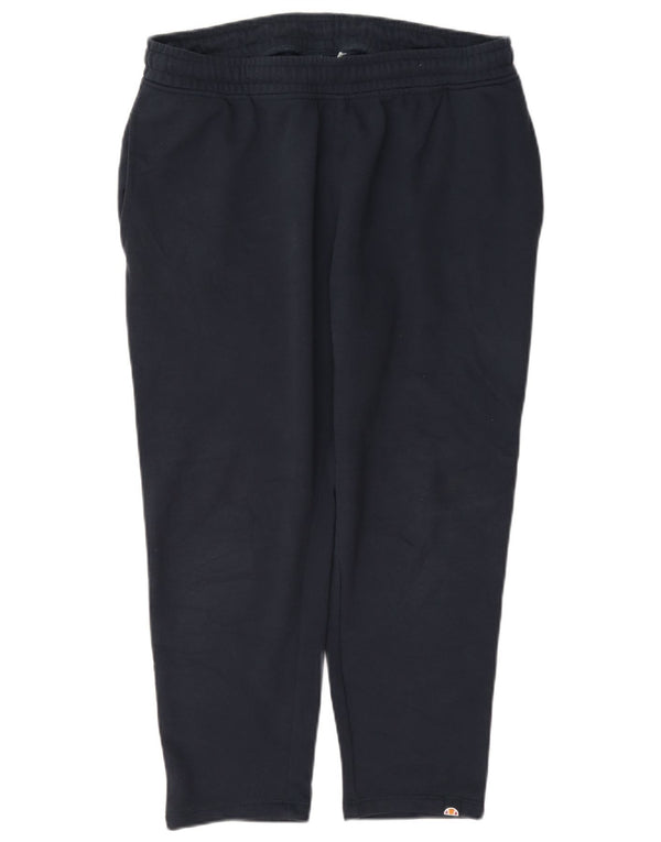 Ellesse Womens Capri Tracksuit Trousers UK 14 Medium Navy Blue Cotton
