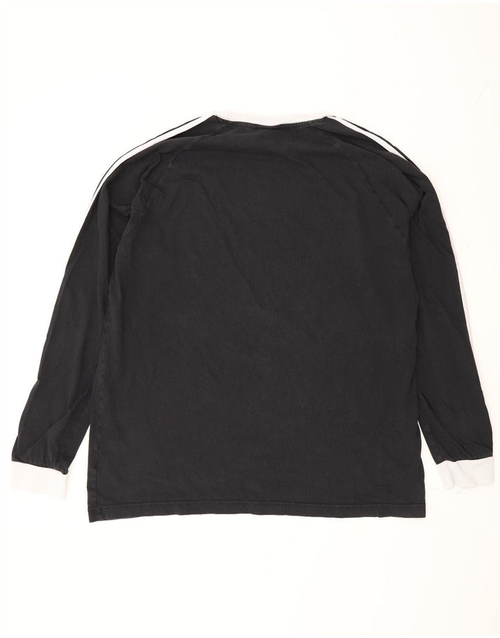 Adidas Mens Top Long Sleeve XL Black Colourblock Cotton