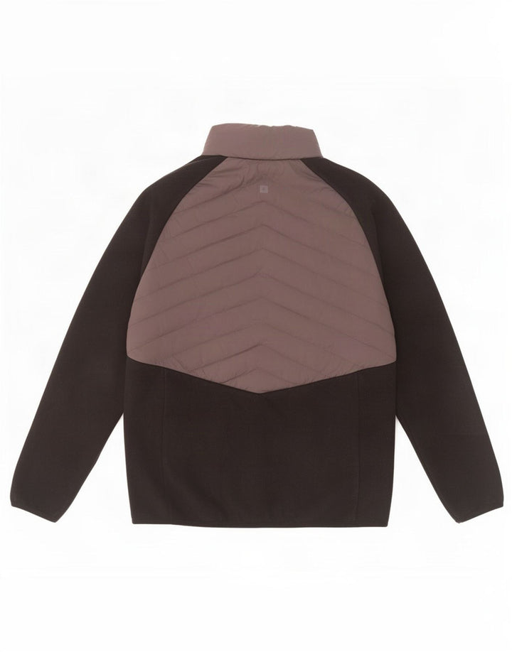 Mountain Warehouse Womens Fleece Jacket UK 12 Medium Black Colourblock