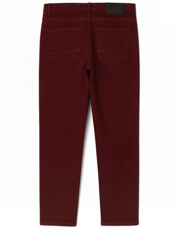 Zara Mens Cropped Jeans EU 38 Small W30 L23 Burgundy Colourblock Cotton