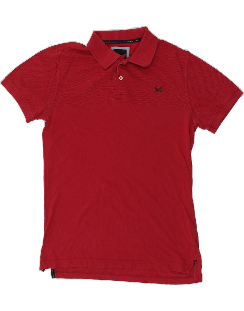 CREW CLOTHING Mens Polo Shirt Medium Red Cotton | Vintage Crew Clothing | Thrift | Second-Hand Crew Clothing | Used Clothing | Messina Hembry 