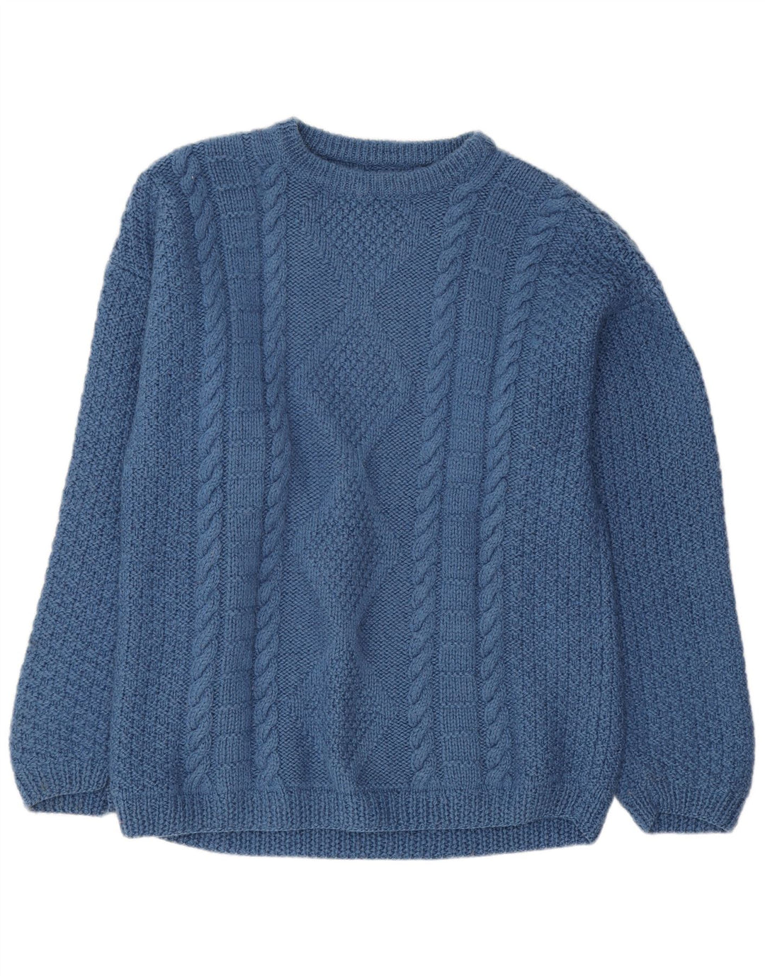 Vintage Mens Boat Neck Jumper Sweater Medium Blue