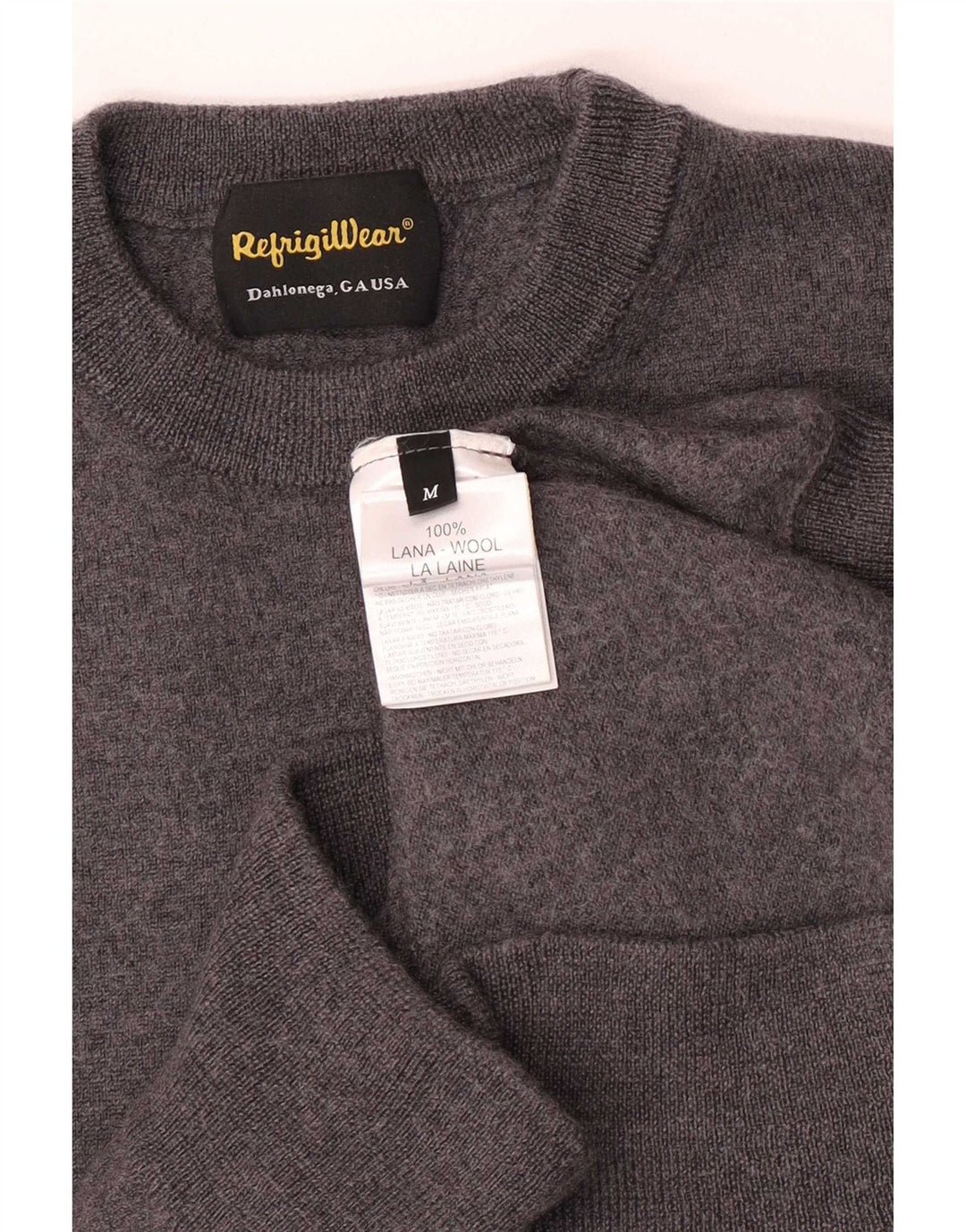 Refrigiwear Boys Crew Neck Jumper Sweater 11-12 Years Medium Grey Wool
