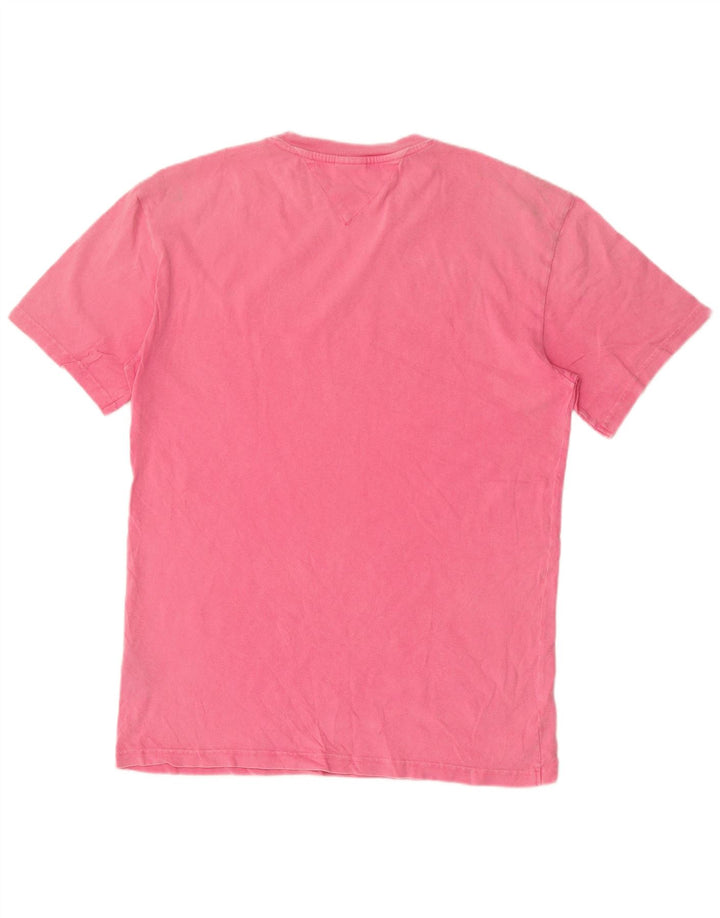 Tommy Hilfiger Mens Graphic T-Shirt Top Medium Pink