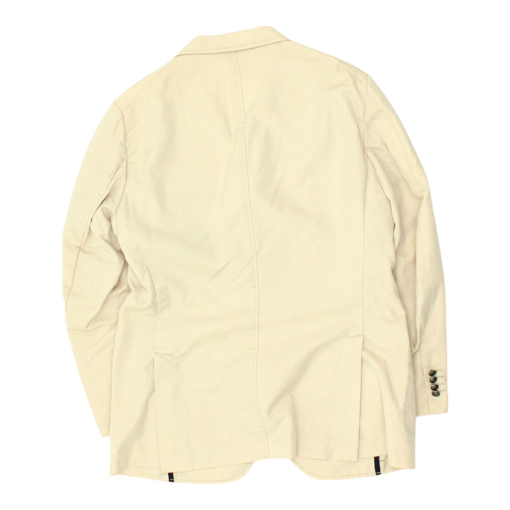 Fay Mens Beige Blazer Jacket | Vintage High End Luxury Designer Suit VTG | Vintage Messina Hembry | Thrift | Second-Hand Messina Hembry | Used Clothing | Messina Hembry 