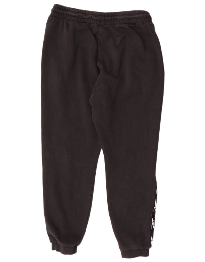 REEBOK Mens Graphic Tracksuit Trousers Joggers Medium  Black Cotton