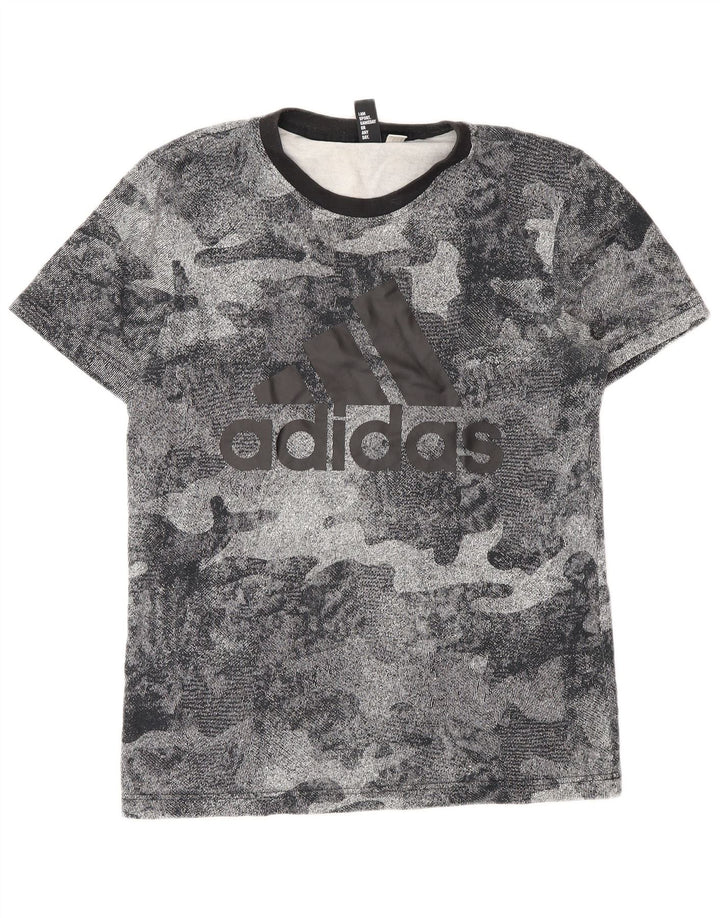 Adidas Mens Graphic T-Shirt Top Medium Grey Camouflage