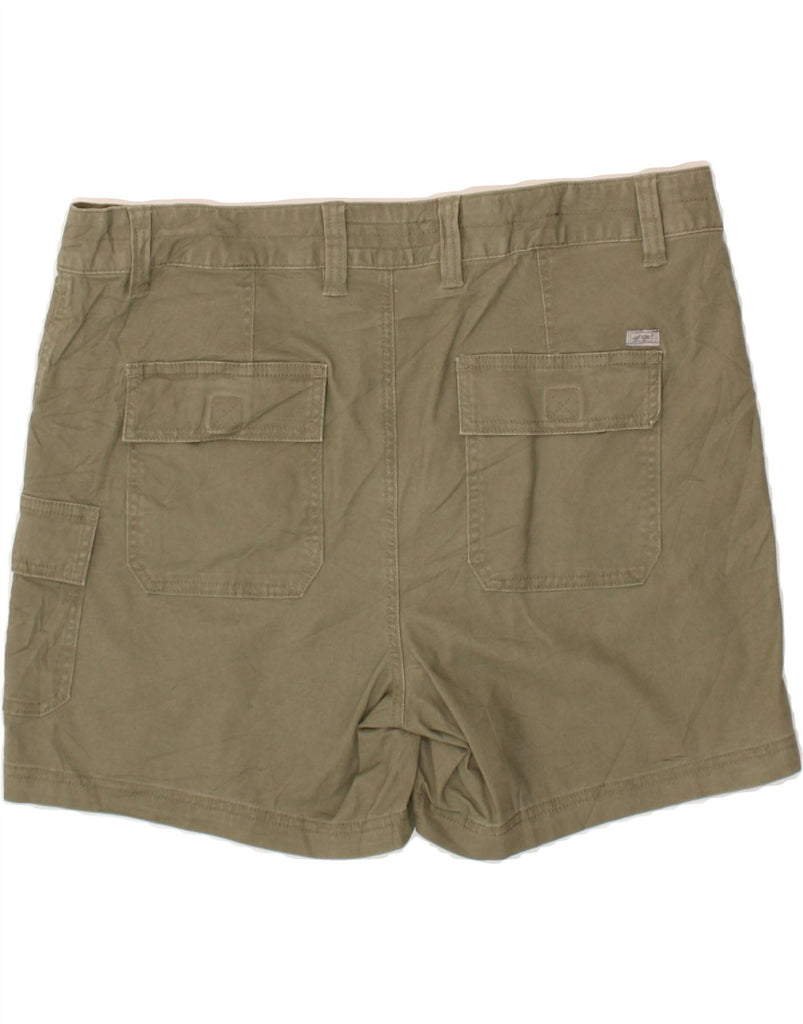 EDDIE BAUER Womens Cargo Shorts US 16 2XL W38 Khaki Cotton | Vintage Eddie Bauer | Thrift | Second-Hand Eddie Bauer | Used Clothing | Messina Hembry 