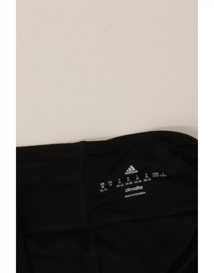 ADIDAS Womens Climalite Leggings UK 12/14 Medium  Black Polyester Vintage Adidas and Second-Hand Adidas from Messina Hembry 