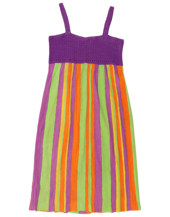 Vintage Womens Sundress UK 8 Small Multicoloured Striped