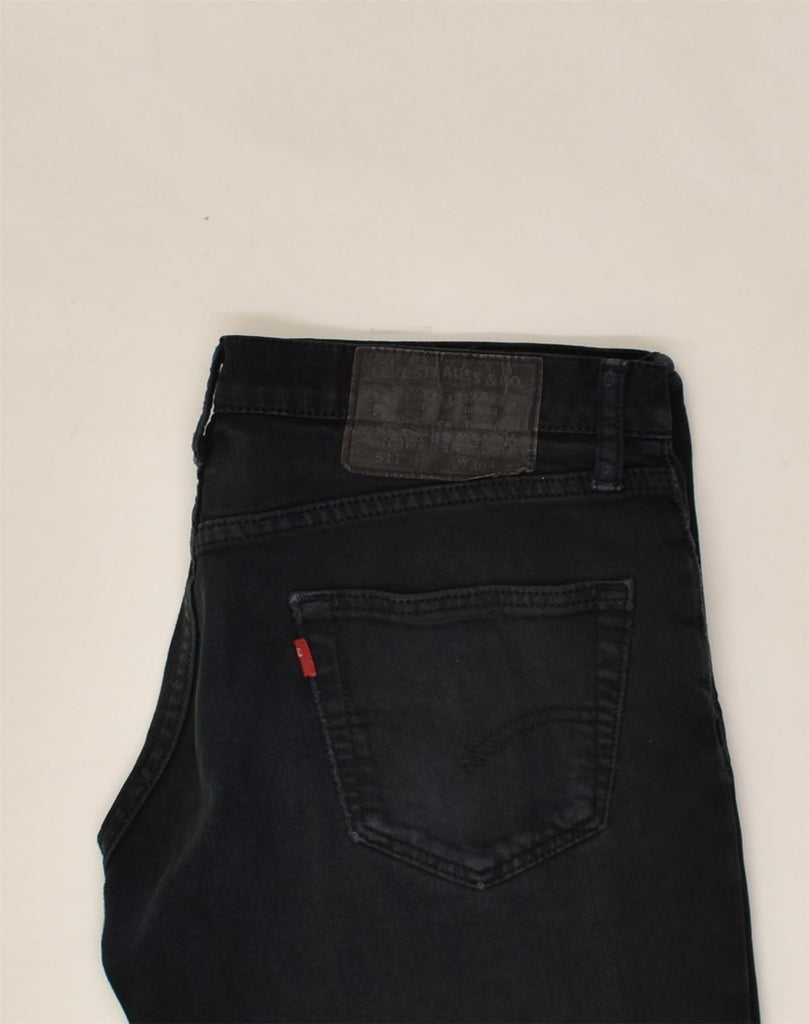 LEVI'S Mens 511 Straight Jeans W30 L32  Black Cotton | Vintage Levi's | Thrift | Second-Hand Levi's | Used Clothing | Messina Hembry 