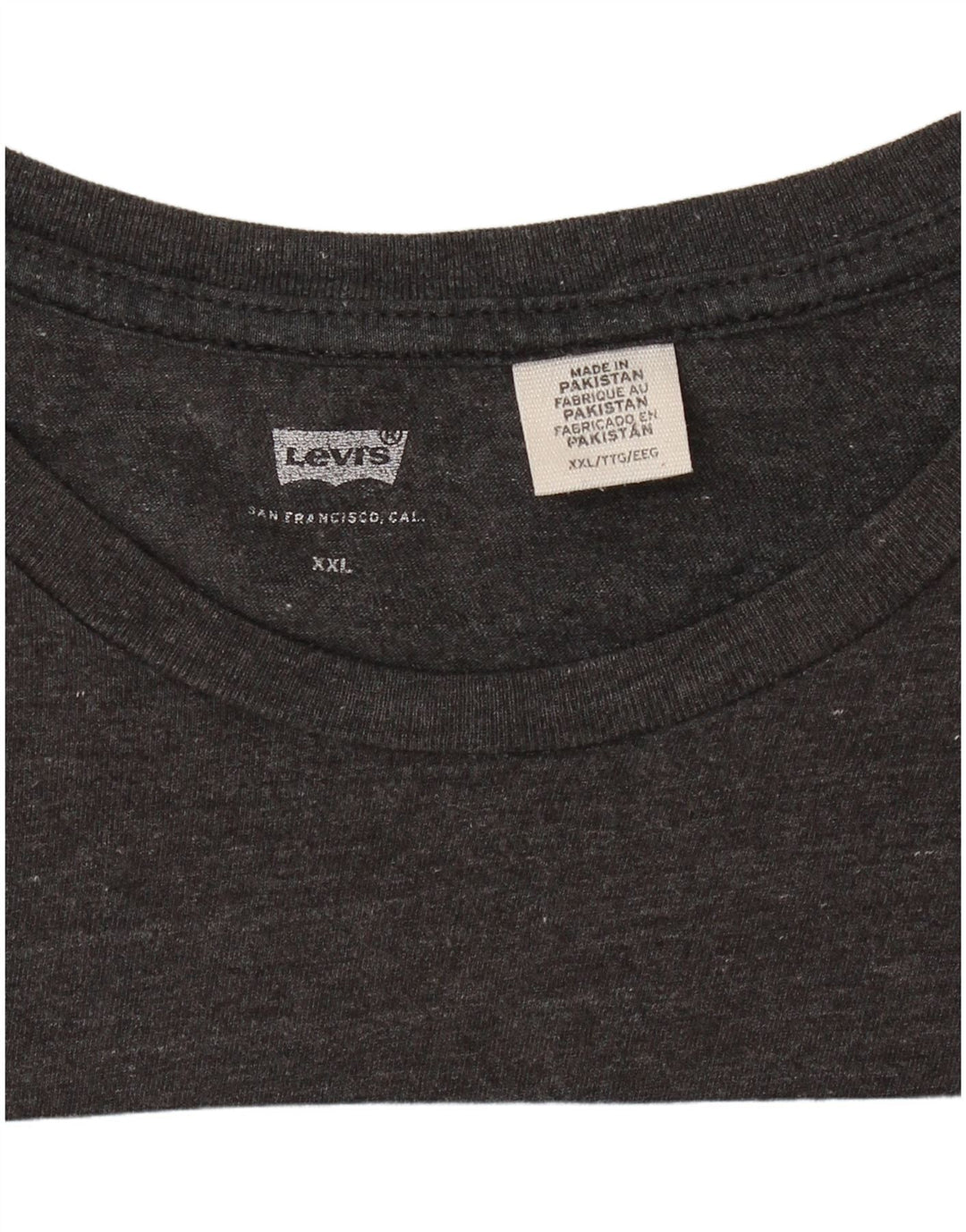 LEVI'S Mens Graphic T-Shirt Top 2XL Grey