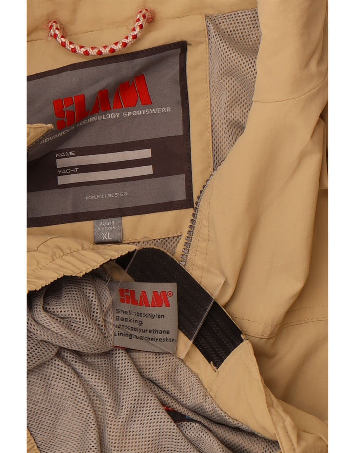 SLAM Mens Rain Jacket UK 42 XL Beige Nylon