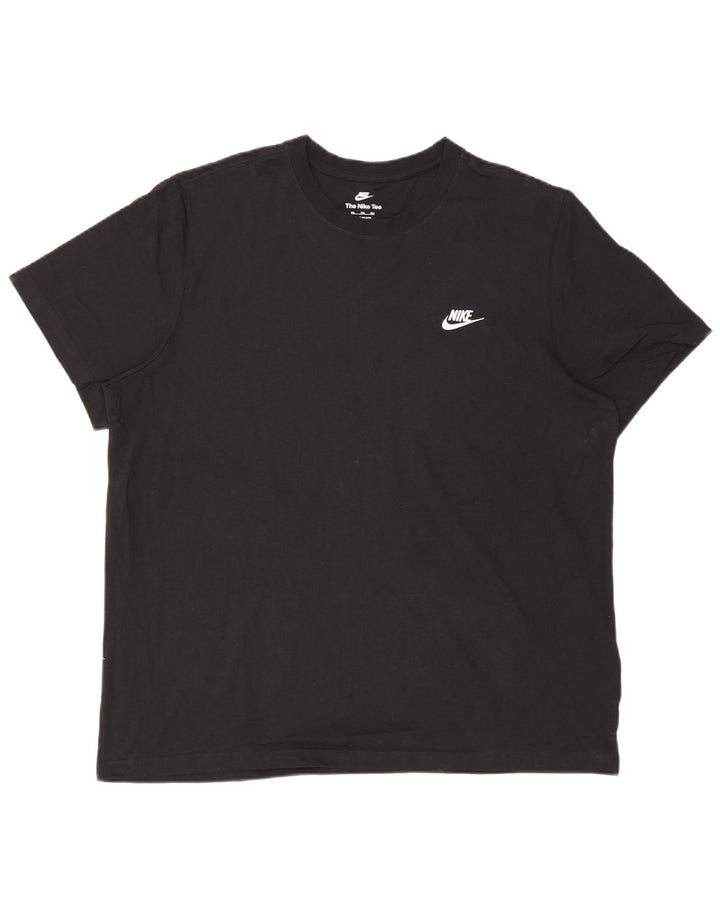 Nike Mens T-Shirt Top 2XL Black Cotton
