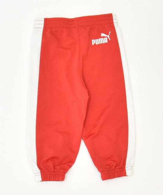 Pantaloni da tuta PUMA per ragazzi 9 12 mesi rossi in poliestere con blocchi di colore sportivi Abbigliamento vintage e di seconda mano online Messina Hembry