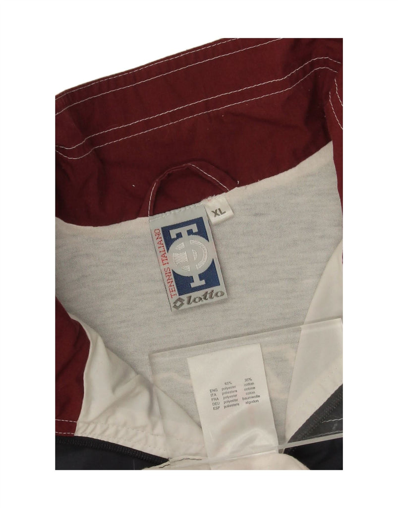 LOTTO Mens Graphic Gilet UK 42 XL Navy Blue Colourblock Cotton Vintage Lotto and Second-Hand Lotto from Messina Hembry 