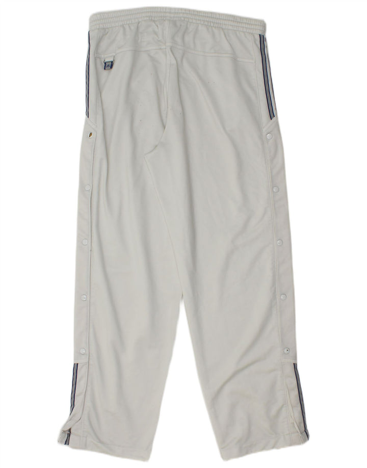 ADIDAS Mens Tracksuit Trousers Medium White Polyester