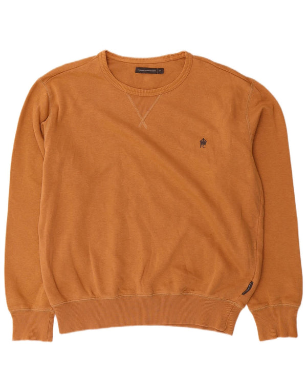 French Connection Mens Sweatshirt Jumper Medium Brown Cotton